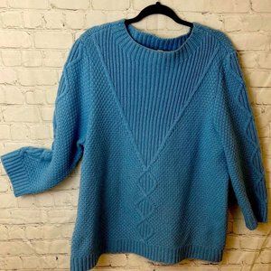 Karl Lagerfeld crew neck chunky knit sweater